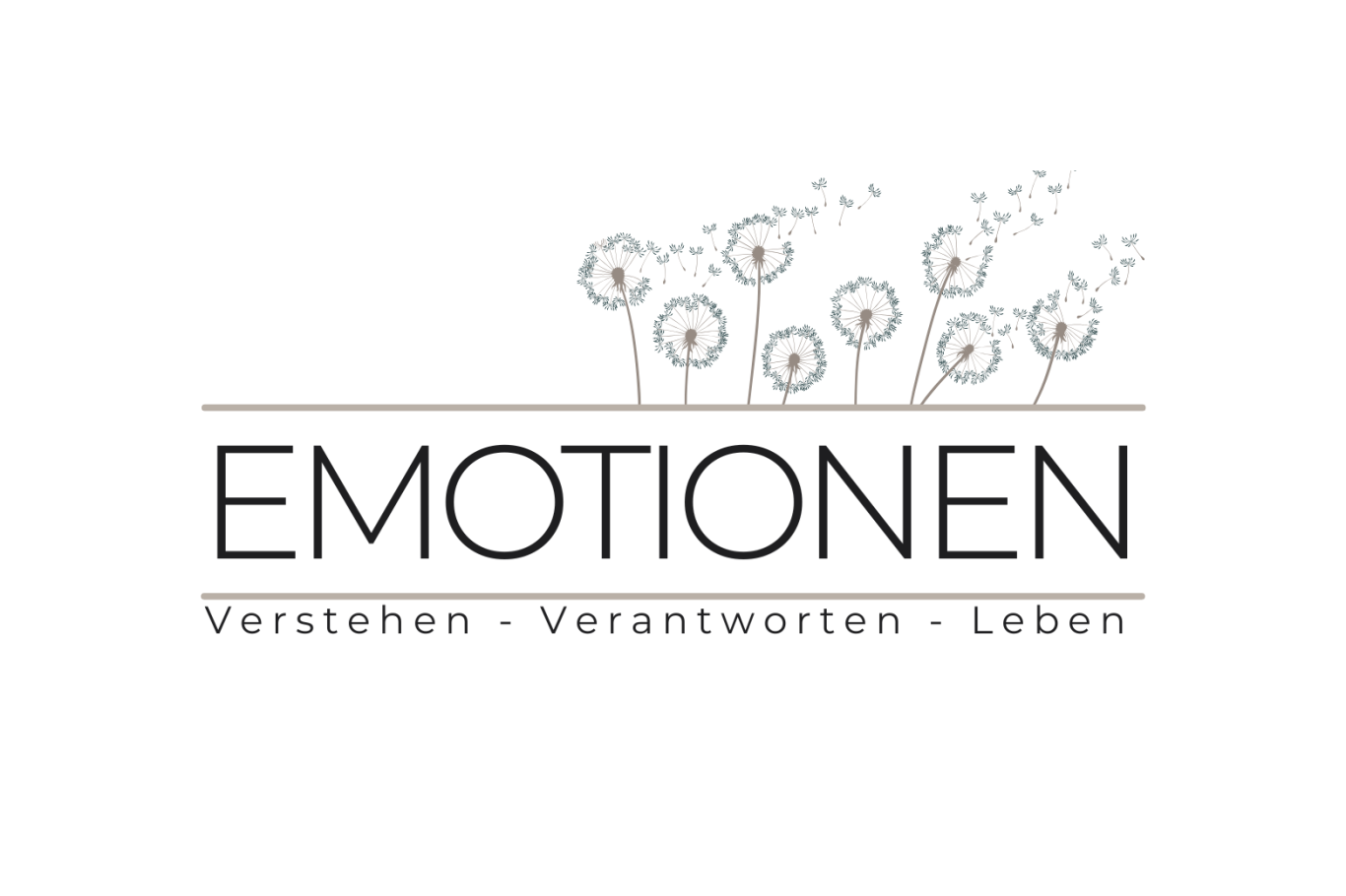 Logo mit dem Wort "EMOTIONEN" und den Slogans "Verstehen - Verantworten - Leben".